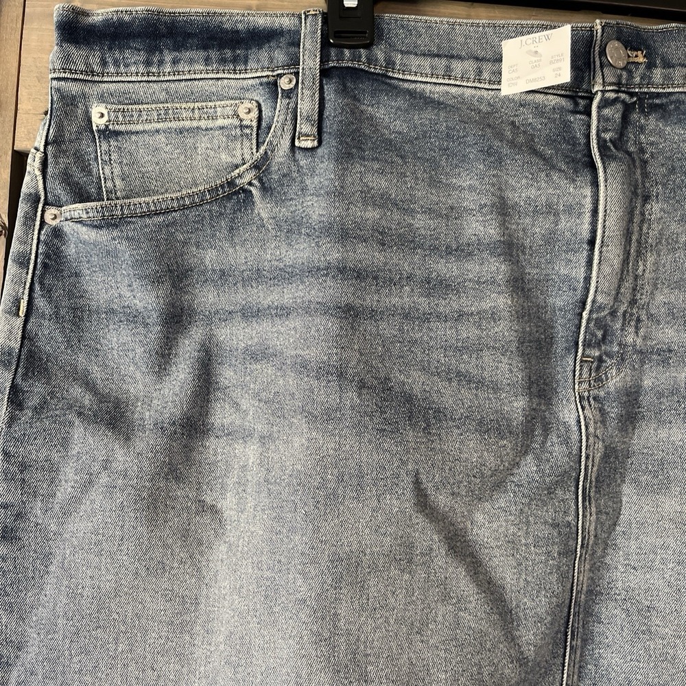 J Crew Denim Miniskirt Plus Size 24 NWT Stretch‎ Style #BZ89 - Picture 3 of 8